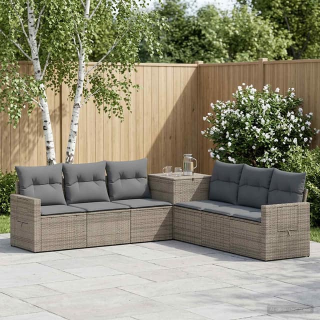 VidaXL Σετ Καναπέ 7 τμχ. Γκρι και Σκούρο Γκρι 234 x 234 x 85 εκ