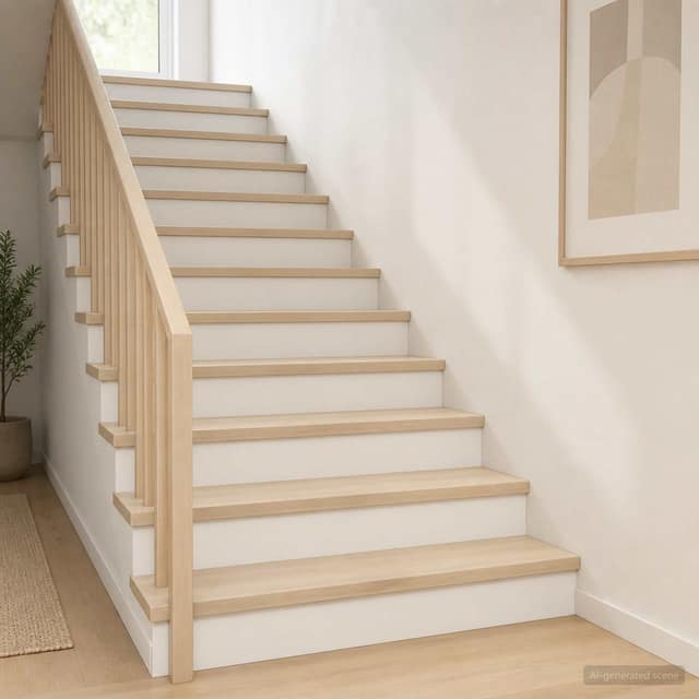 VidaXL Σκαλοπάτι 2 τεμ. 120 x 25 x 2 cm Λευκό Στερεό Ξύλο Δρυός