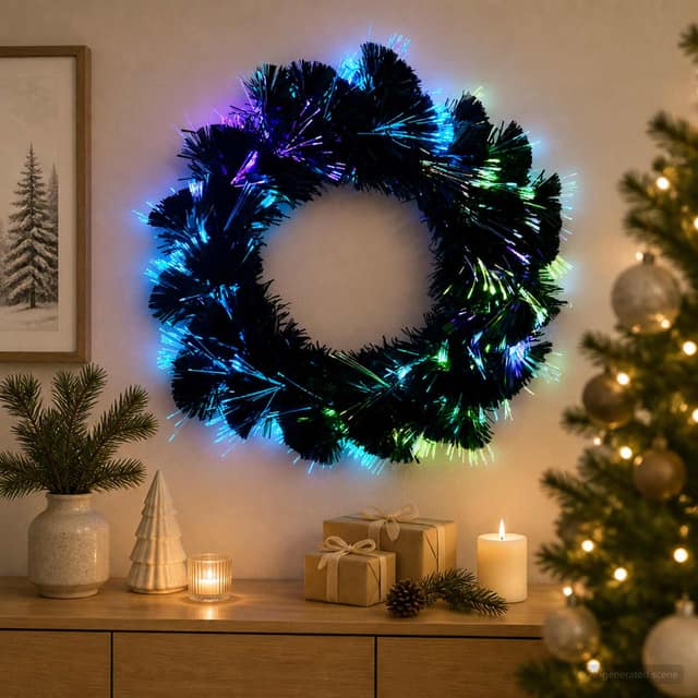 VidaXL Χριστουγεννιάτικη στεφάνη 24 LED Πολύχρωμο PVC