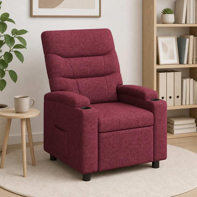VidaXL Ανακλινόμενη πολυθρόνα Κόκκινο 75 x 95 x 103 cm Ύφασμα