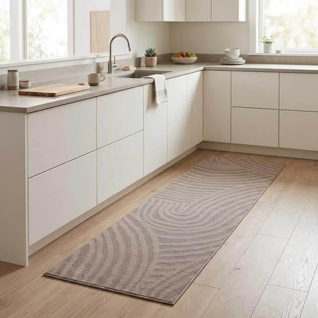 VidaXL Χαλί Κουζίνας Καφέ σκανδιναβικό 180 x 60 cm 100% Πολυαμίδιο