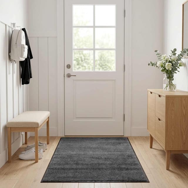 VidaXL Χαλάκι Εξώπορτας Ανοιχτό γκρι 90 x 60 cm 100% Πολυαμίδιο