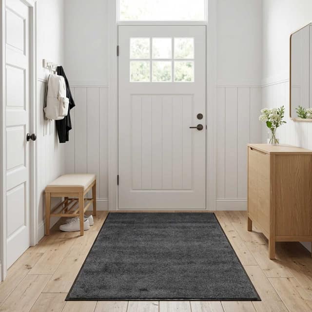 VidaXL Χαλάκι Εξώπορτας Ανοιχτό γκρι 300 x 120 cm 100% Πολυαμίδιο