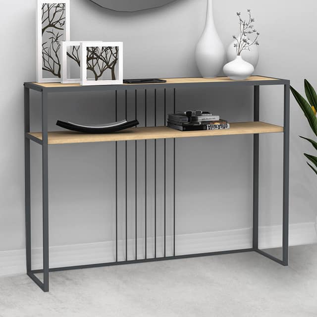 Κονσόλα Kary Megapap χρώμα φυσικό οξιάς 120x33x90εκ.