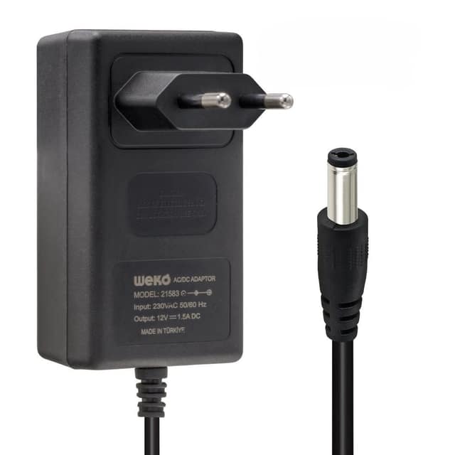 WEKO 12V 1.5A 5.5x.2.5 Universal Τροφοδοτικό Γενικής Χρήσης