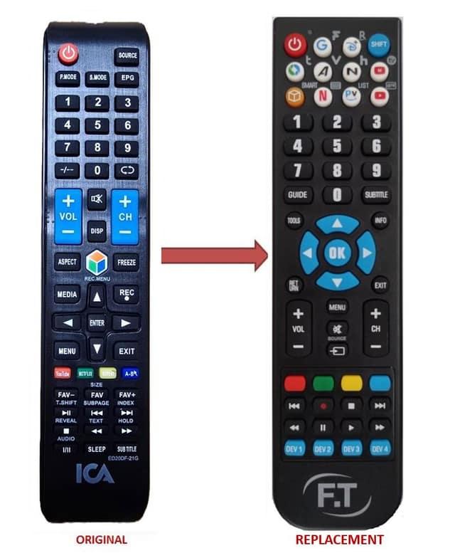 ICA ED20DF-21G REPLACEMENT REMOTE CONTROL