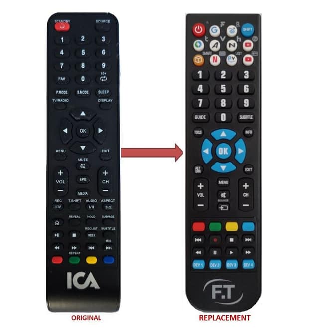 ICA LED TV REPLACEMENT REMOTE CONTROL
