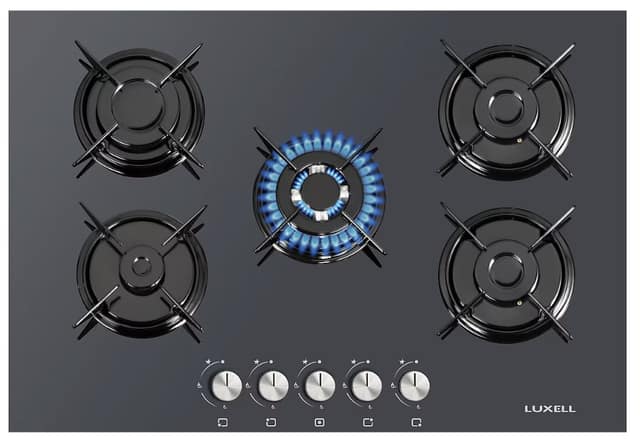 LUXELL C7-50WF Μάυρη Γυάλινη Εντοιχιζόμενη Εστία