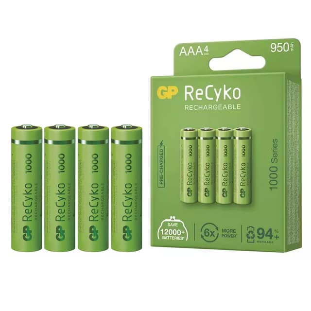 GP ΕΠΑΝΑΦΟΡΤΙΖΟΜΕΝΗ ΜΠΑΤΑΡΙΑ R03 AAA 950mAh 4-pack