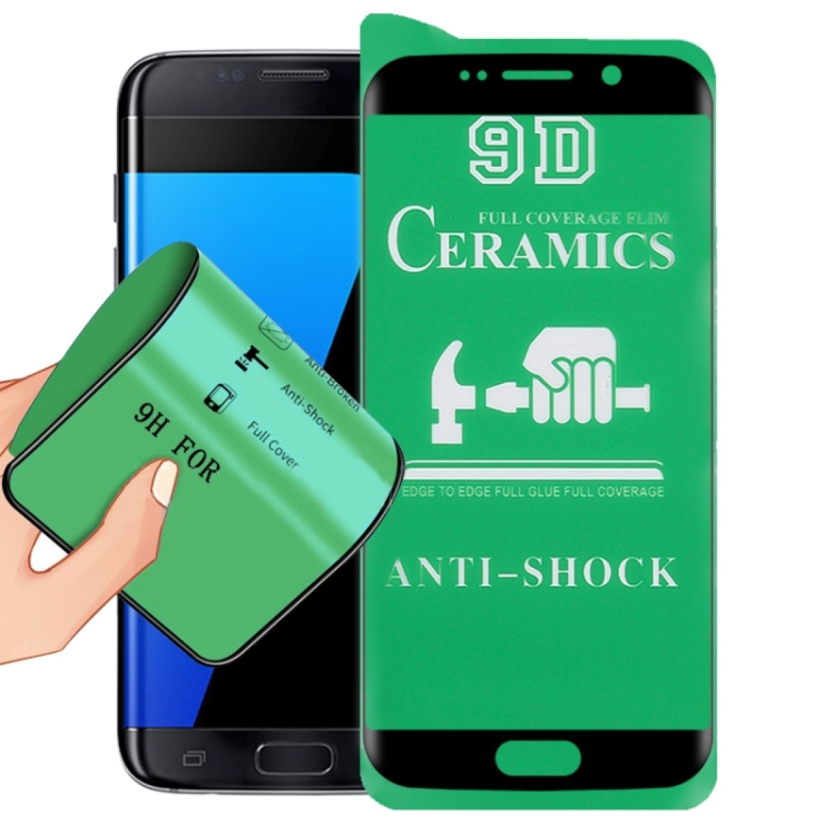 For Samsung Galaxy S7 edge 9D Full Screen Full Glue Ceramic Film