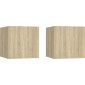 vidaXL Έπιπλα Τηλεόρασης Κρεμαστά 2 τεμ. Sonoma Δρυς 30,5 x 30 x 30εκ