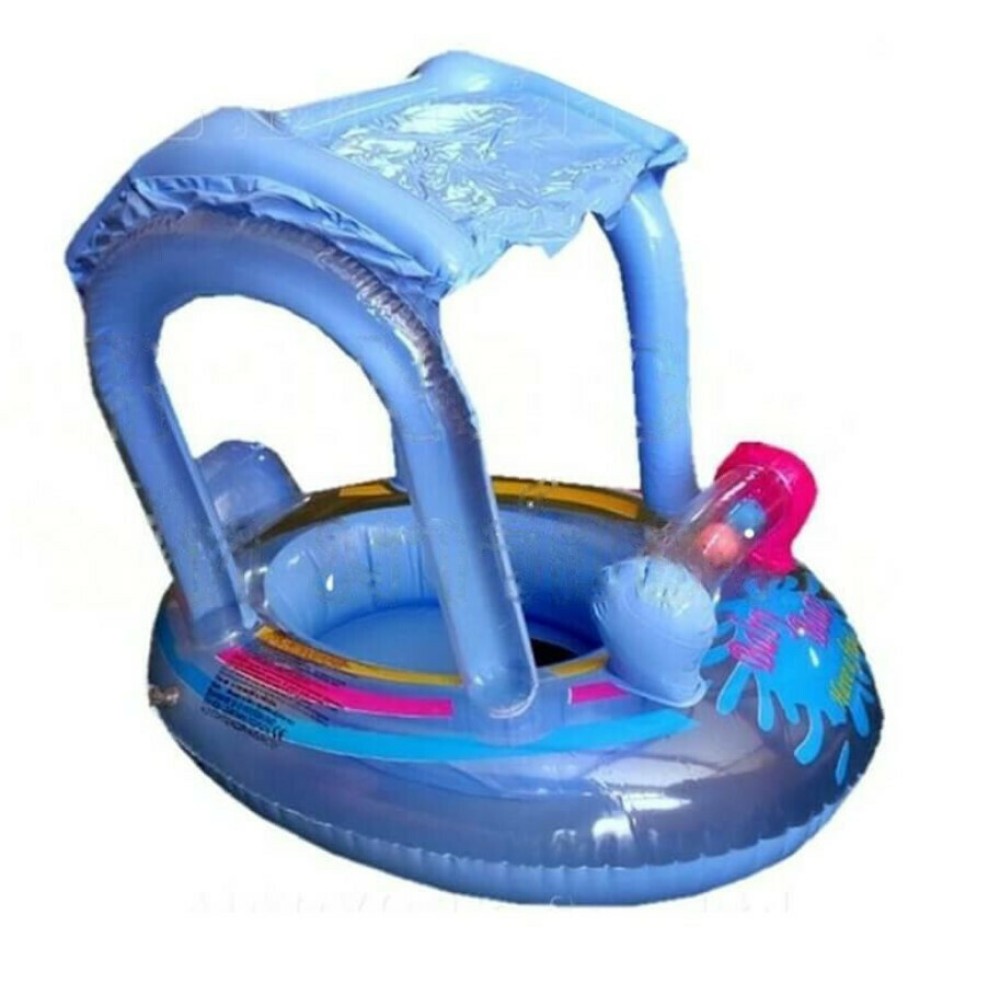 Majorca Σωσίβιο Swimtrainer με Διάμετρο 71εκ. και Σκίαστρο Μπλε