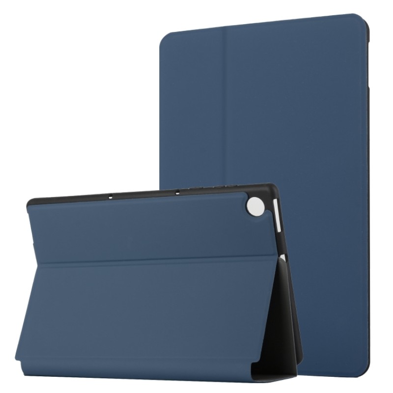  For Lenovo Tab M10 Plus TB-X606F/X606X Dual-Folding Horizontal Flip Tablet Leather Case with Holder(Royal Blue)