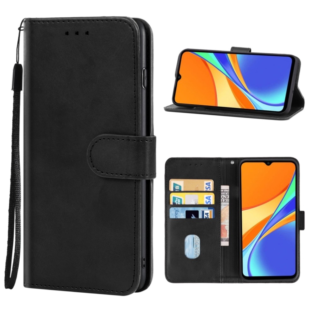 Leather Phone Case For Xiaomi Redmi 9 Activ(Black)