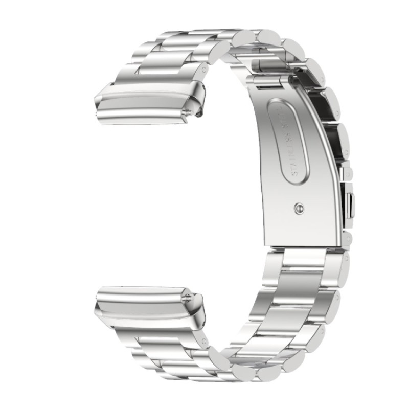 For Redmi Watch 3 Lite Three Bead Stainless Steel Metal Watch Band(Silver)	