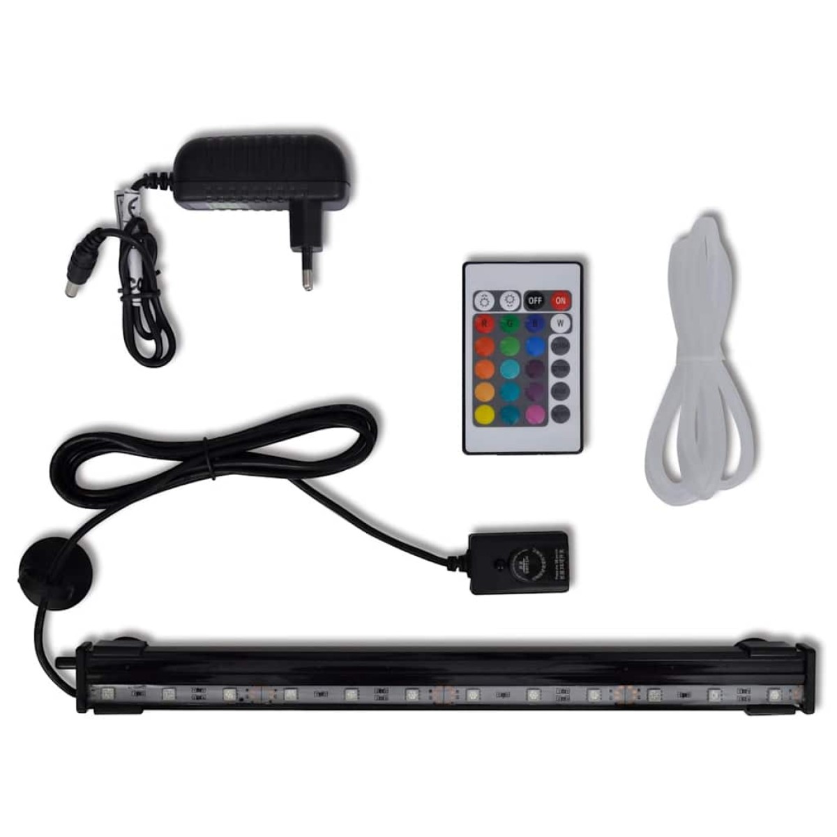 Λάμπα/Μπάρα Υποβρύχια Ενυδρείου LED RGB 32 εκ. με Φυσαλίδες