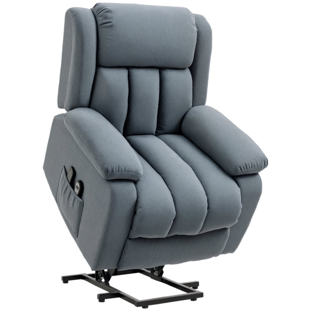 Πολυθρόνα Relax Massage με Υποπόδιο Γκρι 93x104x105cm