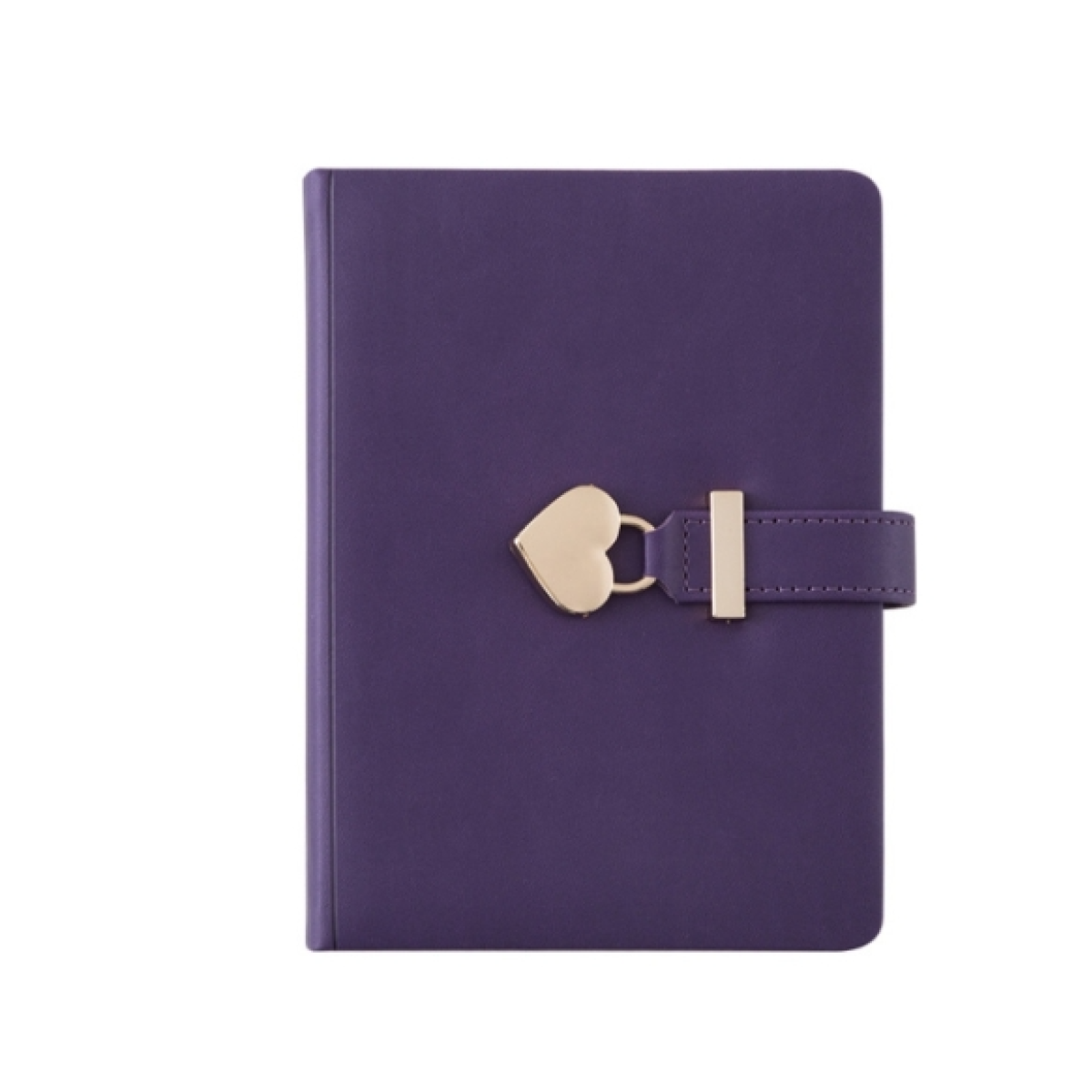 8032 Couple Notebook With Lock Hardcover  Notepad Handbook(Purple)