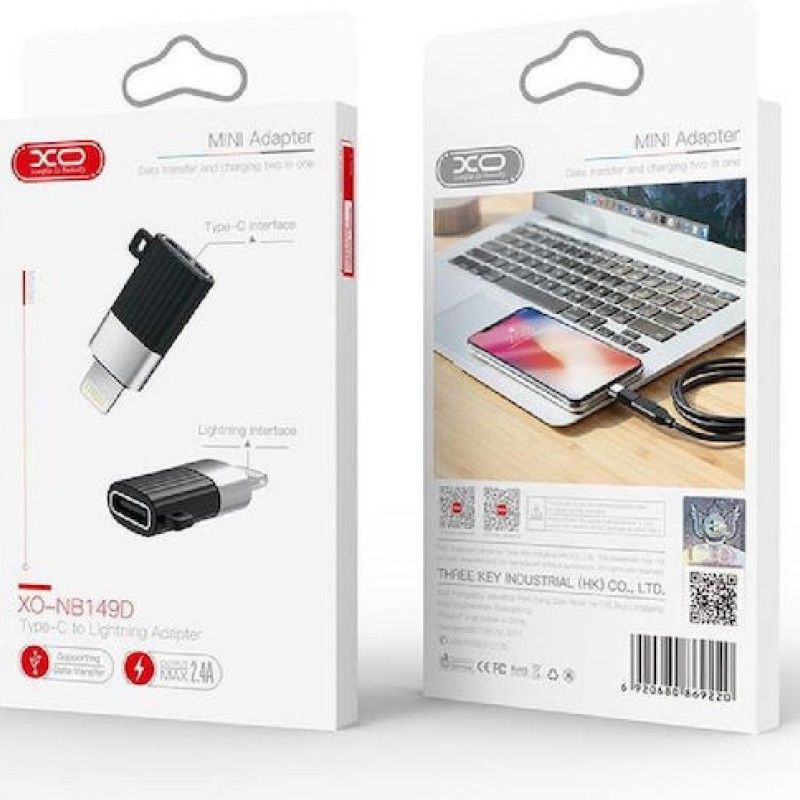 XO Nb149-d Μετατροπέας Lightning male σε USB-C female 1τμχ