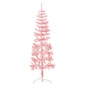vidaXL Χριστουγεν. Δέντρο Slim Τεχνητό Μισό με Βάση Ροζ 120 εκ.