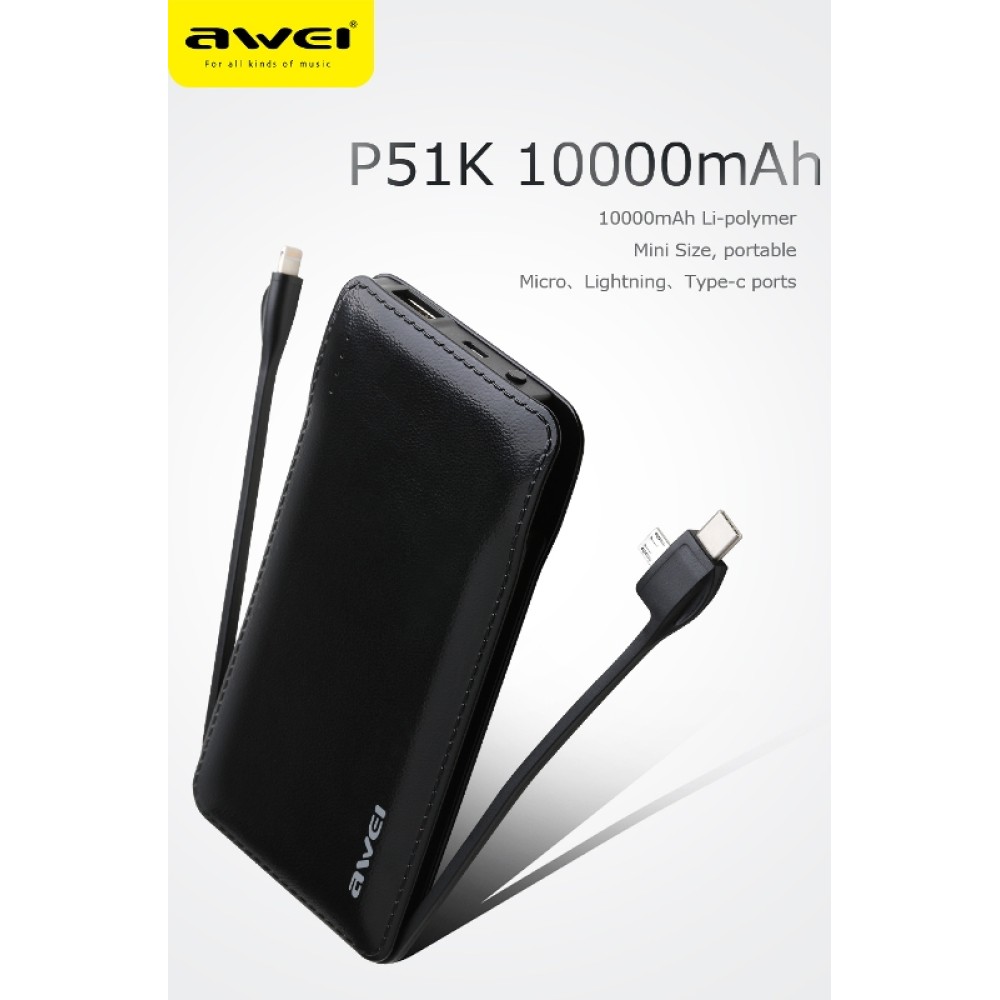 Power Bank Awei P51K 10.000 mAh