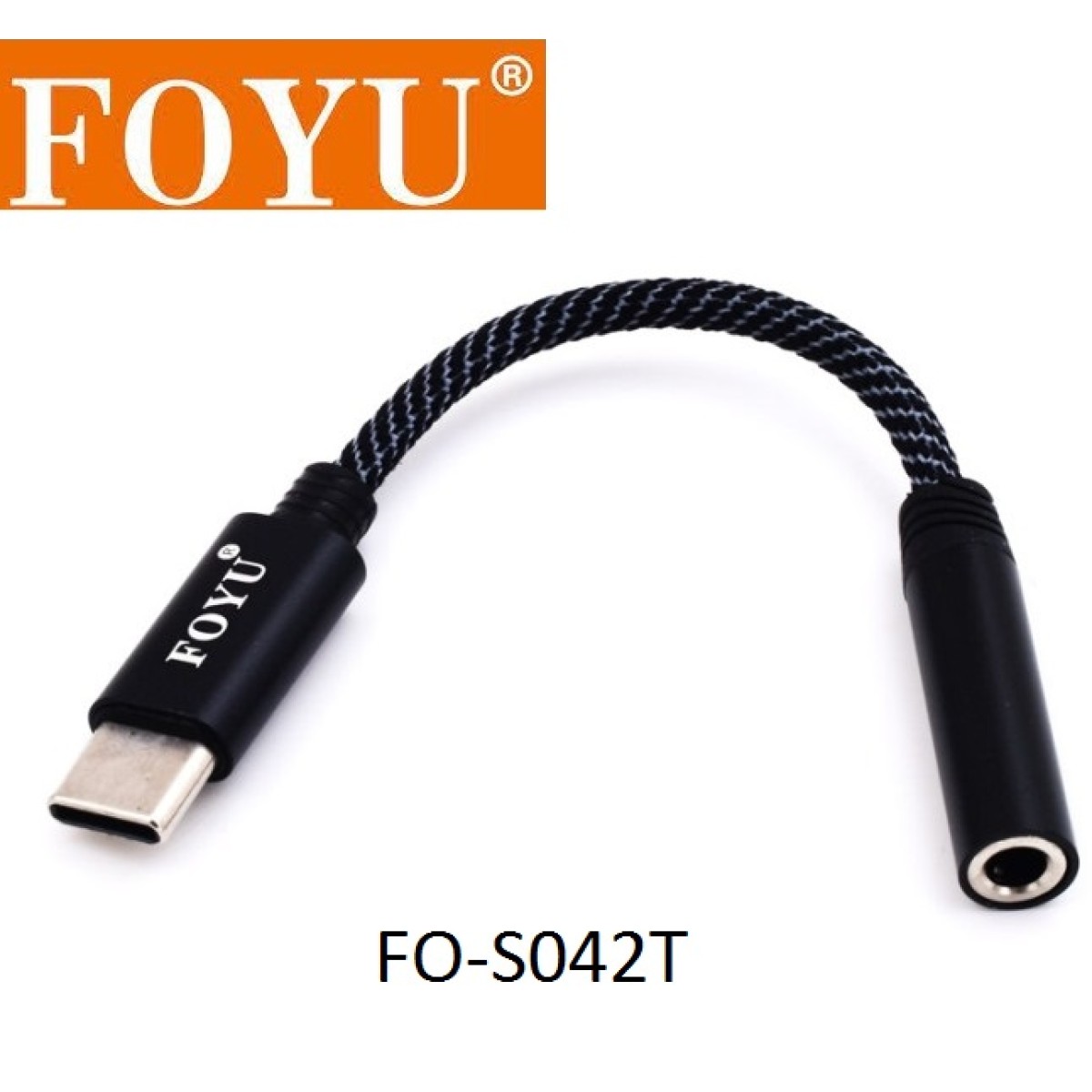 Αντάπτορας  ήχου USB Type-C σε Audio Jack 3.5mm μαύρο FO-S042T FOYU
