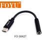 Αντάπτορας  ήχου USB Type-C σε Audio Jack 3.5mm μαύρο FO-S042T FOYU