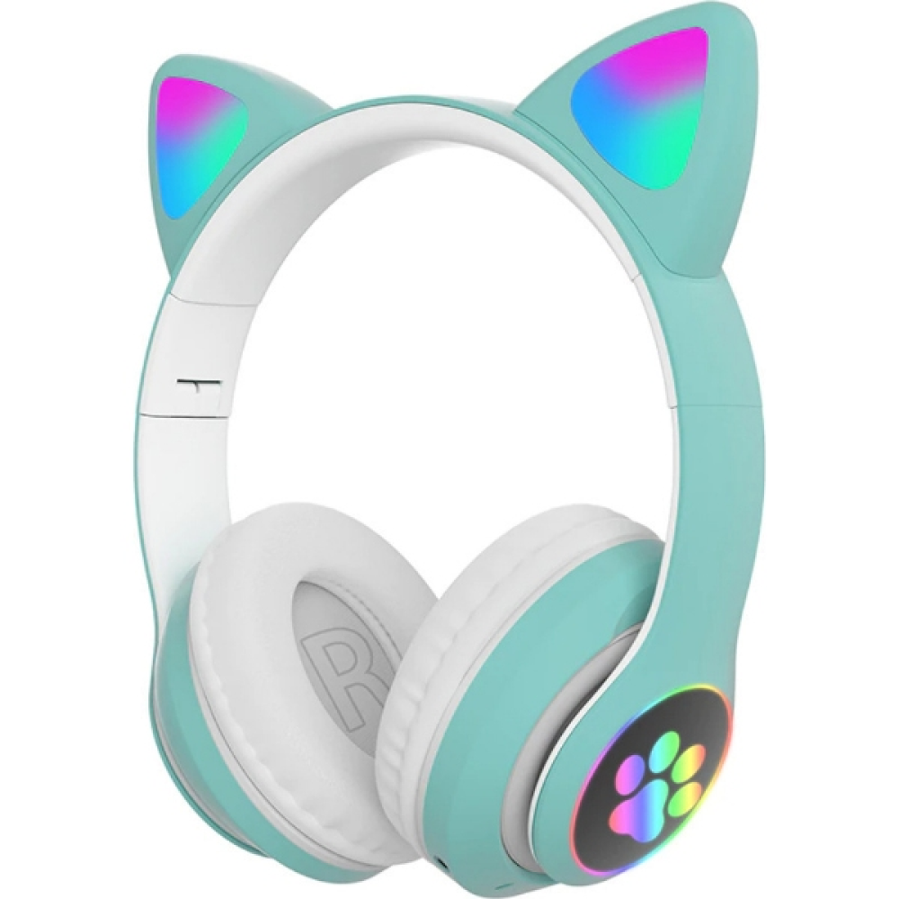 Βεραμάν ασύρματα ακουστικά αυτιά γάτας Bluetooth με LED εναλλασσόμενο φωτισμό