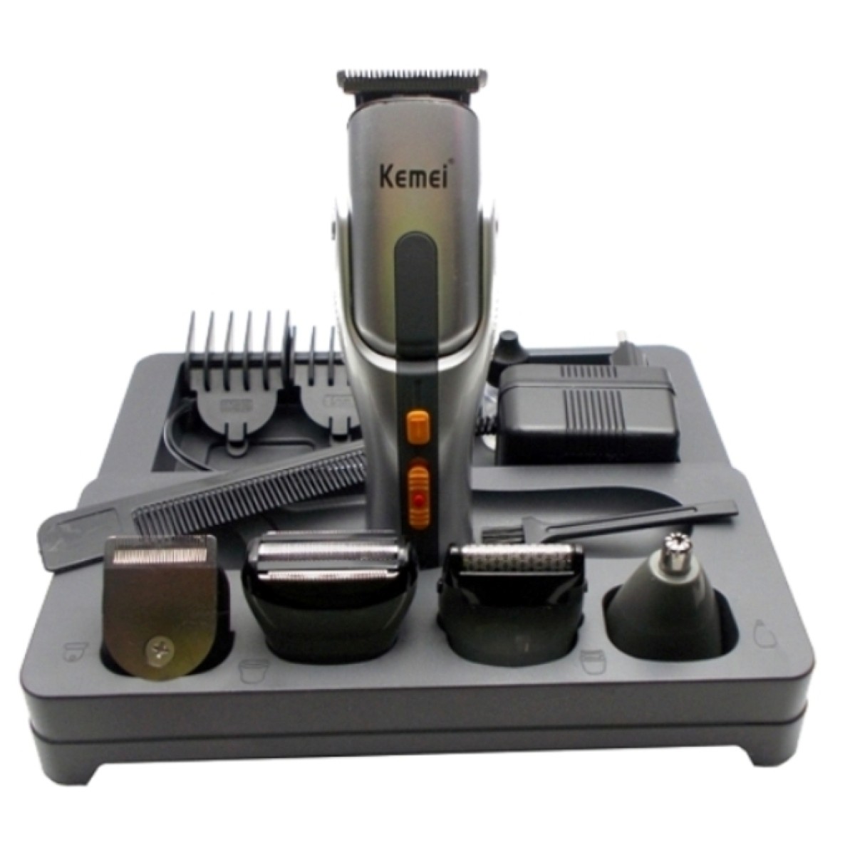 Σετ κουρευτικής και ξυριστικής μηχανής για μαλλιά και γένια 8 σε 1 Kemei KM-680A
