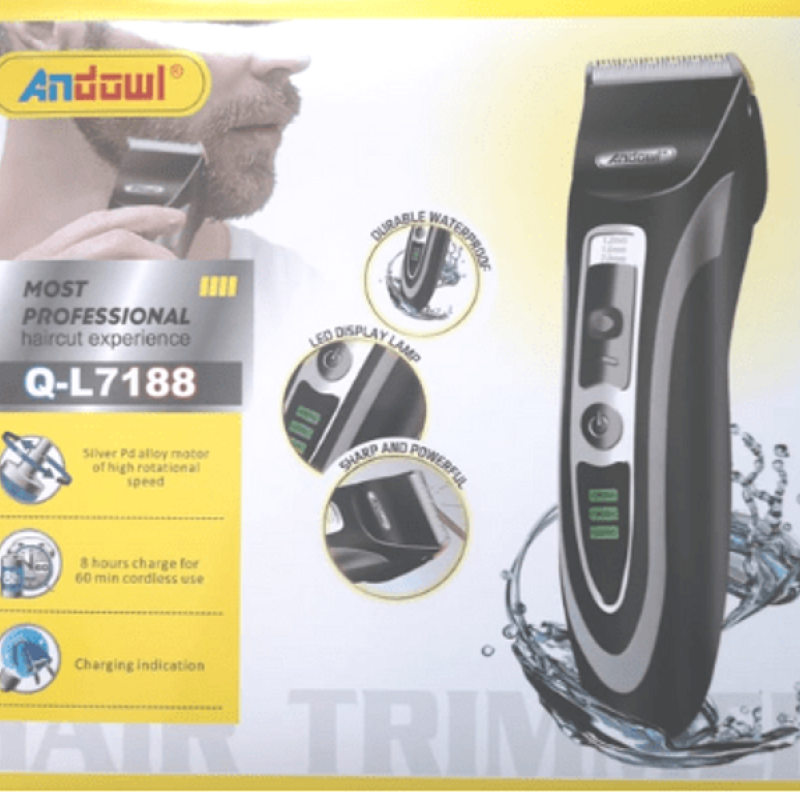 Επαναφορτιζόμενη ηλεκτρική μηχανή κοπής μαλλιών Q-L7188 ANDOWL