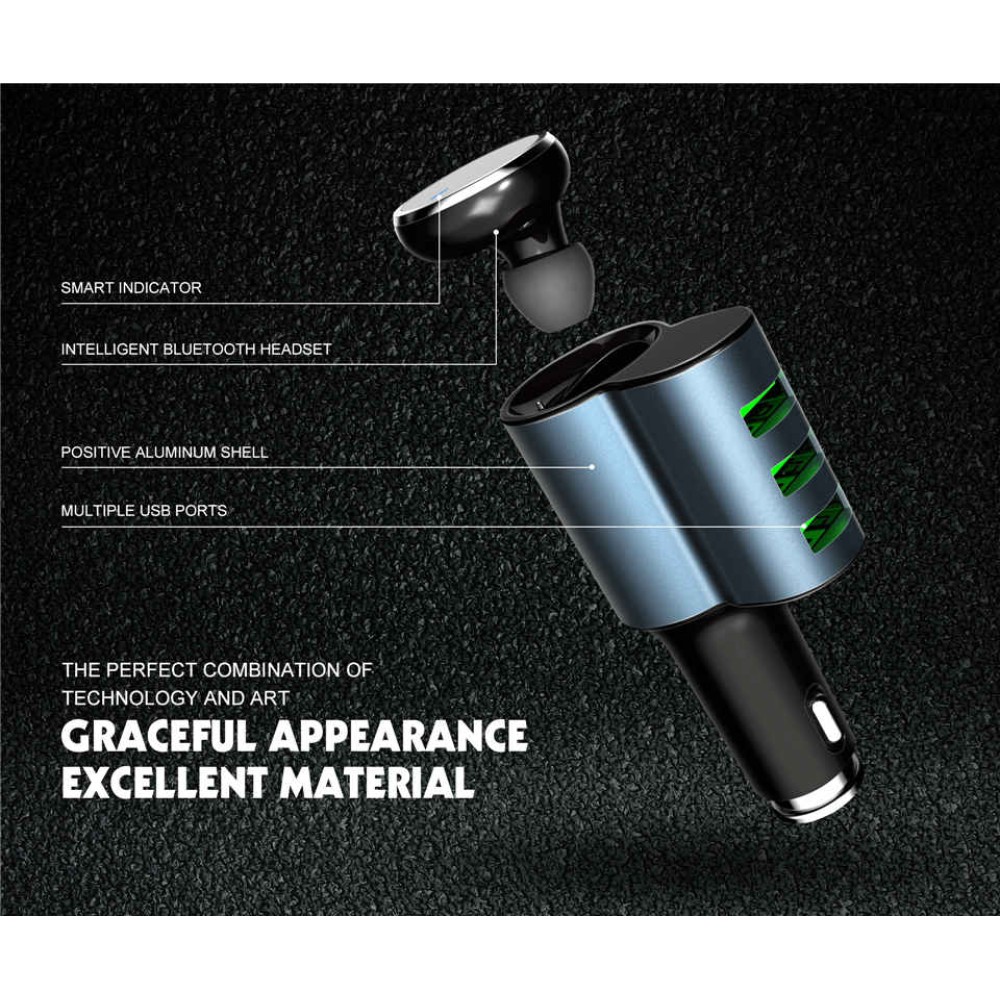 2-σε-1 Bluetooth ακουστικό και φορτιστής αυτοκινήτου LDNIO CM21 Ldnio