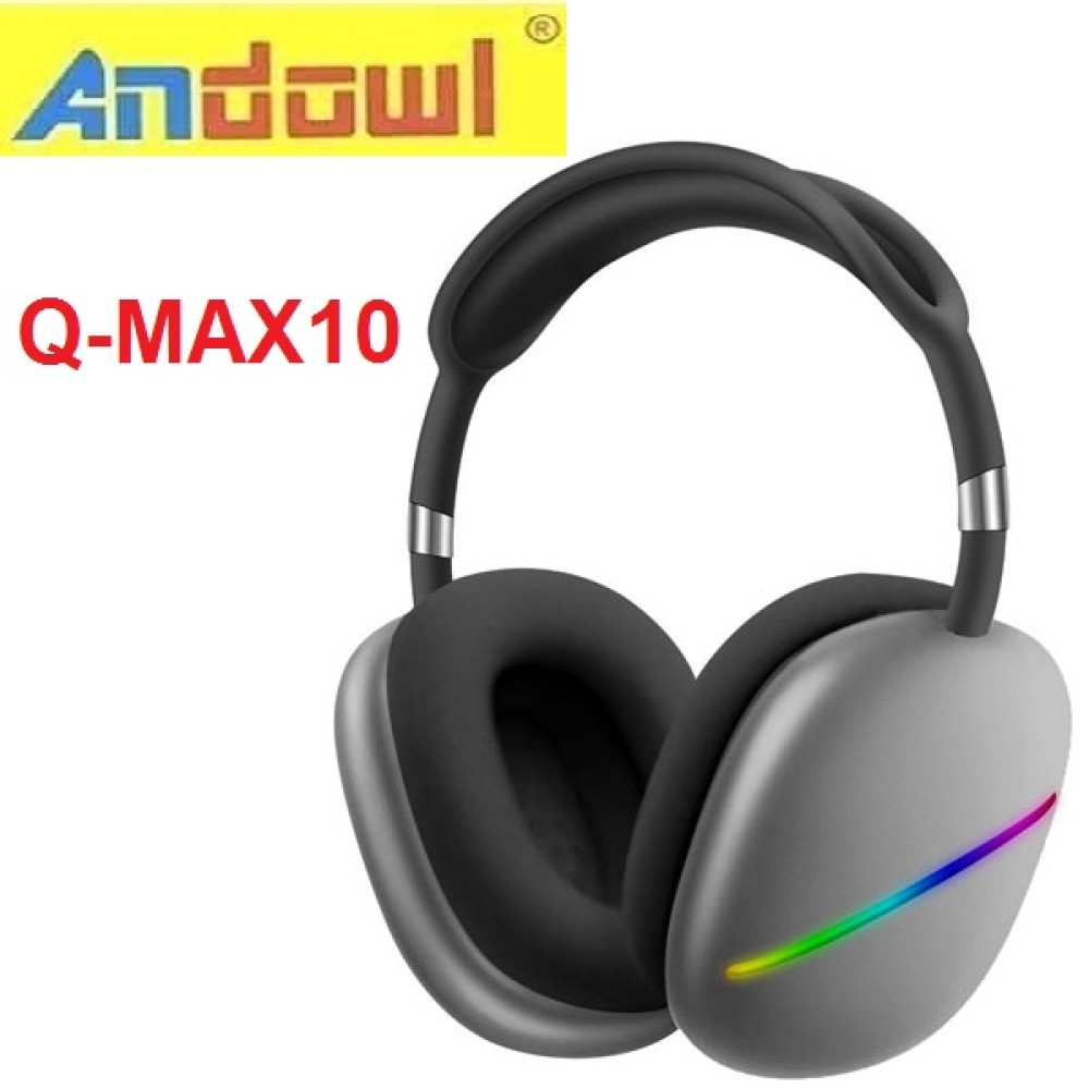 Επαναφορτιζόμενα ασύρματα στερεοφωνικά ακουστικά κεφαλής με φως LED Q-MAX10 ANDOWL