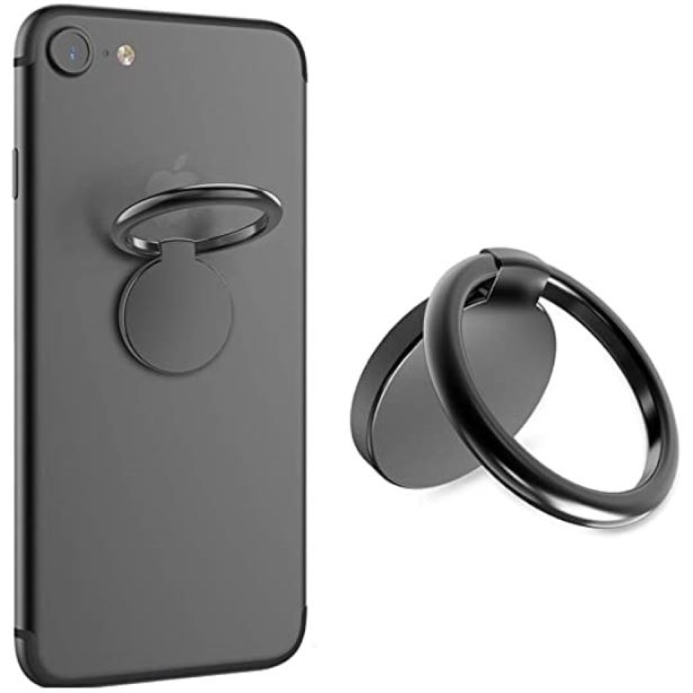 Βάση στήριξης κινητού-δαχτυλίδι στρογγυλή μαύρη