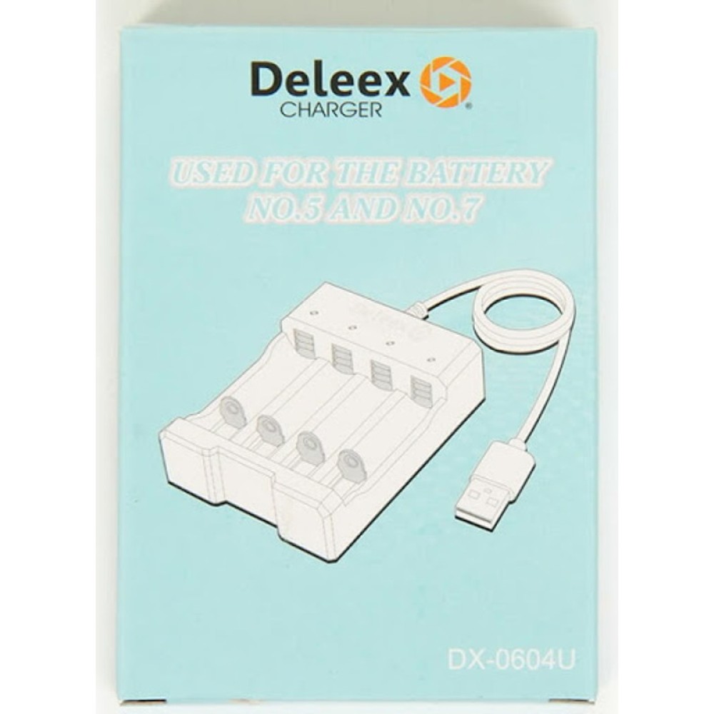 Φορτιστής επαναφορτιζόμενων μπαταριών USB AA / AAA Deleex DX-0604U OEM