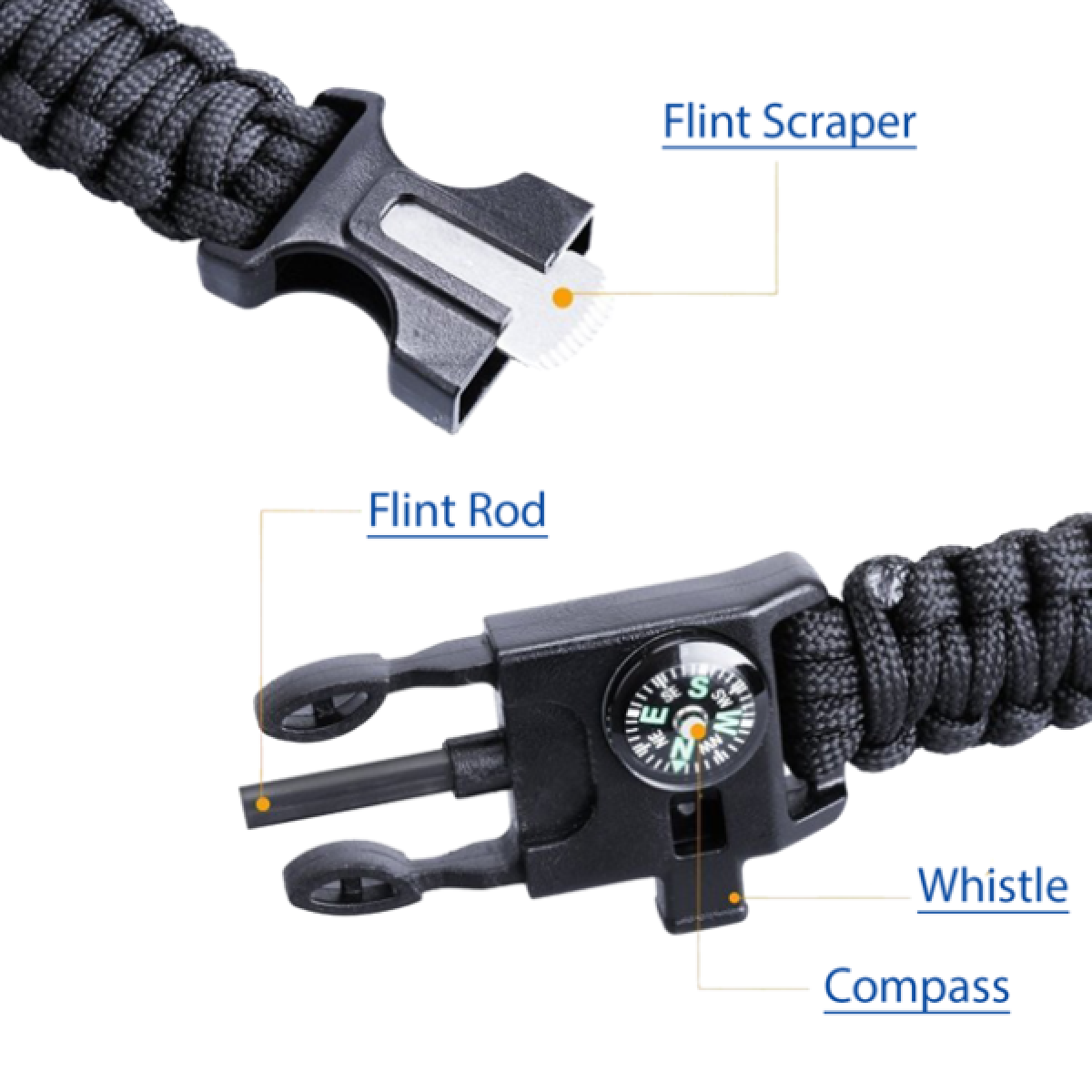 Paracord βραχιόλι επιβίωσης παραλλαγή ερήμου