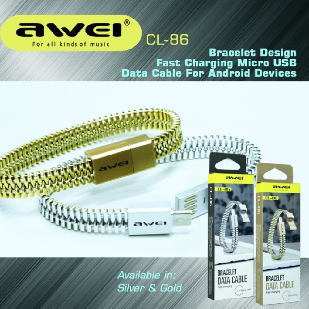 AWEI  Βραχιόλι καλώδιο δεδομένων USB για Αndroid  CL-86