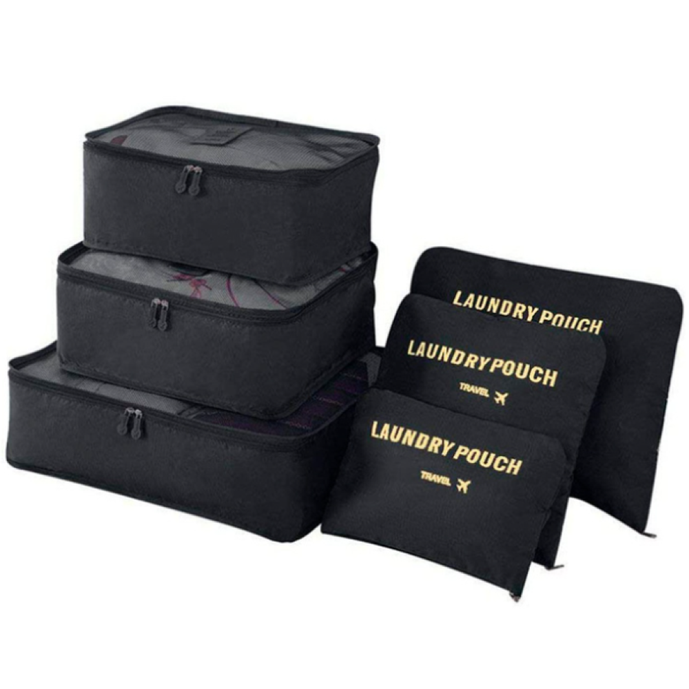 Τσάντες οργάνωσης βαλίτσας 6 τεμάχια, μαύρο 0535