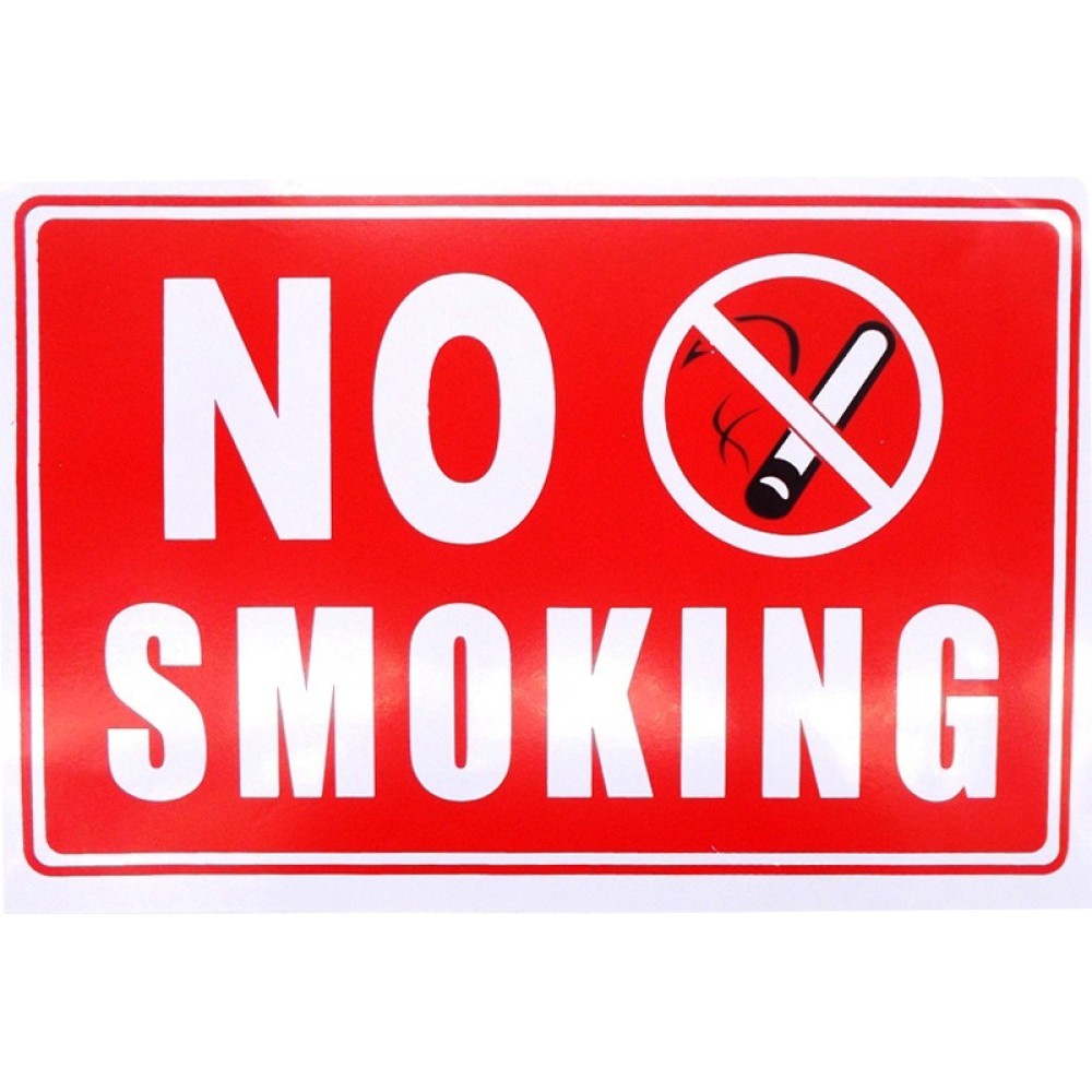 Αυτοκόλλητη επιγραφή απαγόρευσης καπνίσματος