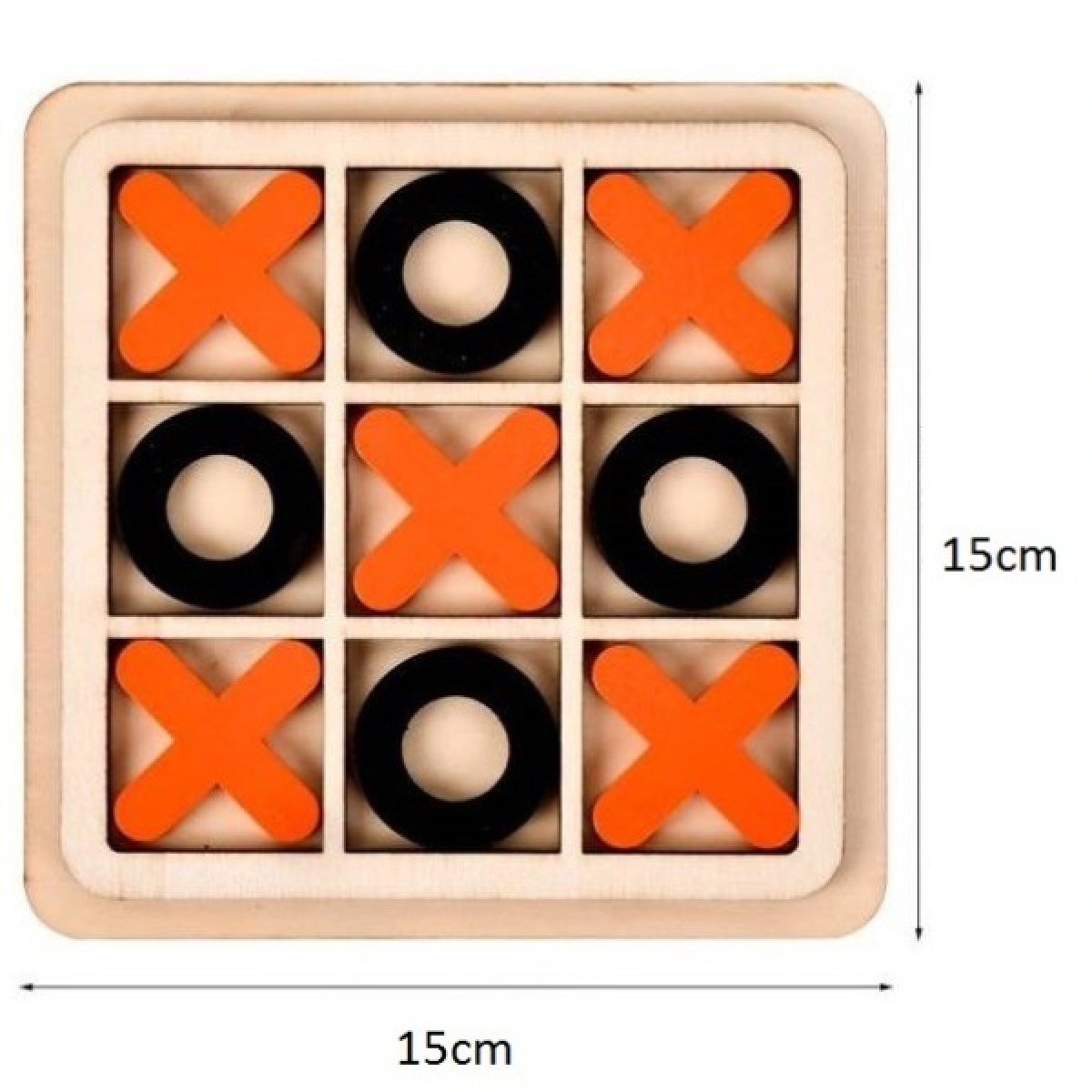 Ξύλινο επιτραπέζιο παιχνίδι τρίλιζα λευκό-μαύρο