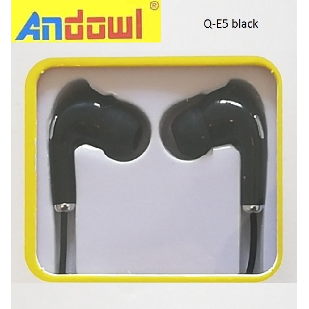 Ενσύρματα στερεοφωνικά ακουστικά μαύρα Q-E5 ANDOWL