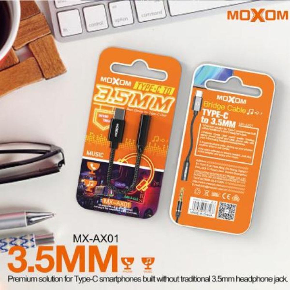 Καλώδιο μετατροπέας  Type-C σε 3,5mm MX-AX01 MOXOM