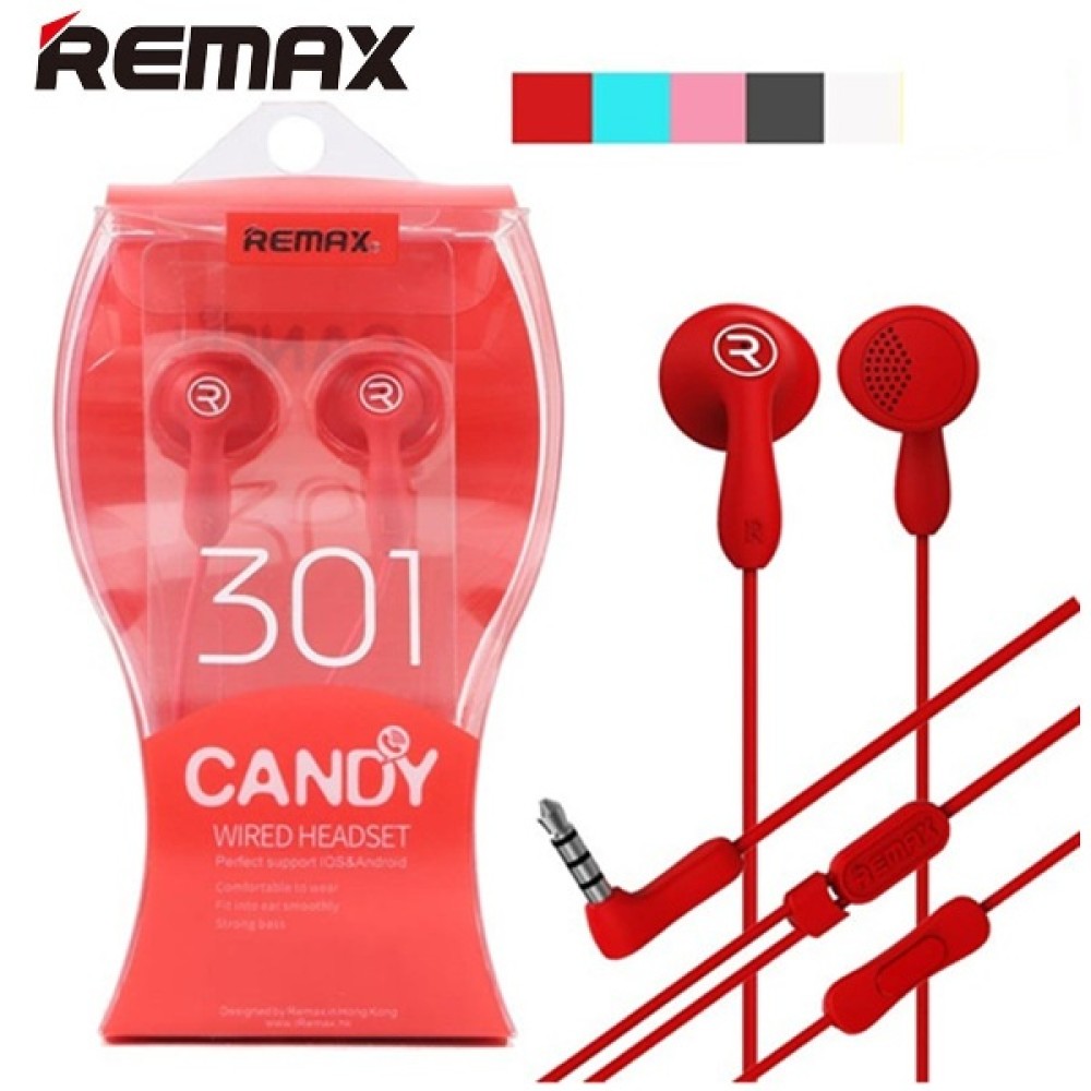 Ακουστικά και handsfree REMAX 301 μαύρα