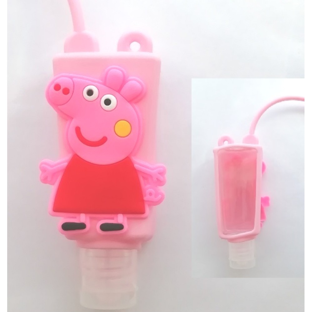 Μπουκάλι αντισηπτικού τσάντας ροζ γουρουνίτσα