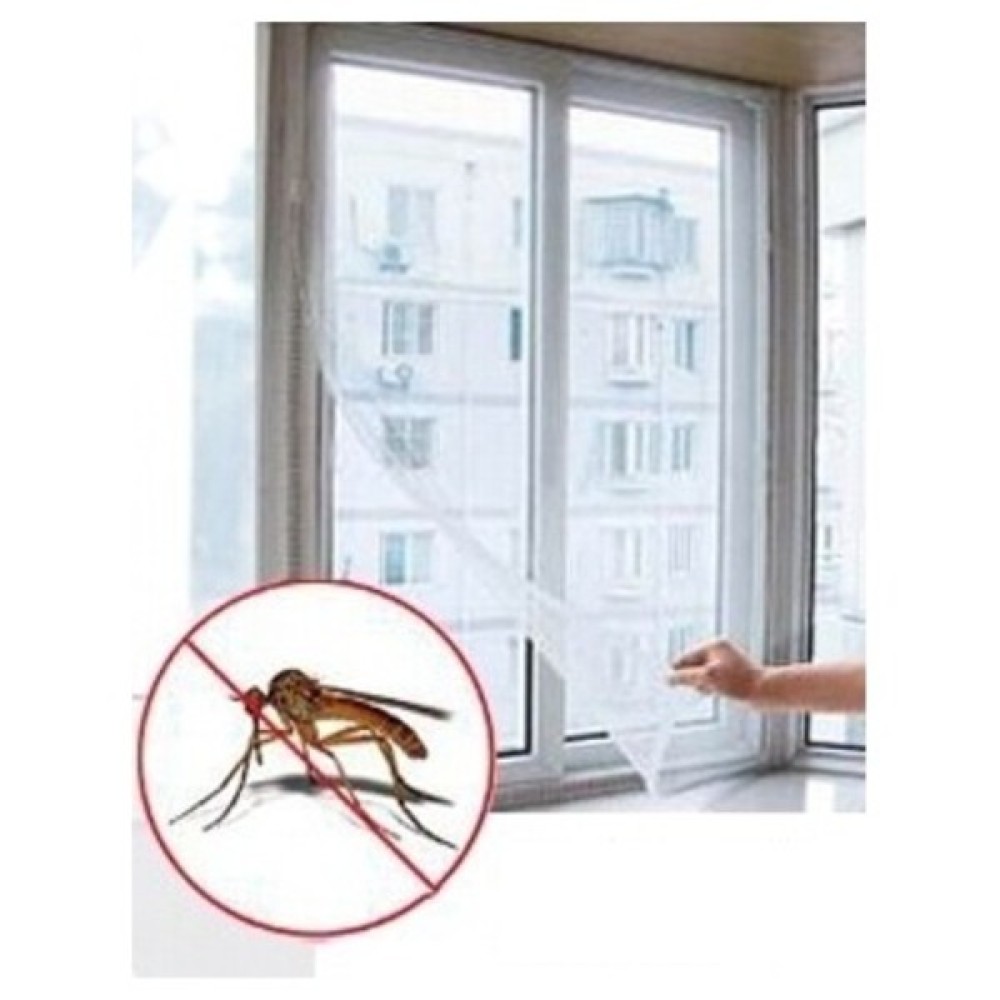Σίτα εντόμων παραθύρου με αυτοκόλλητο Velcro 150x180cm λευκό OEM