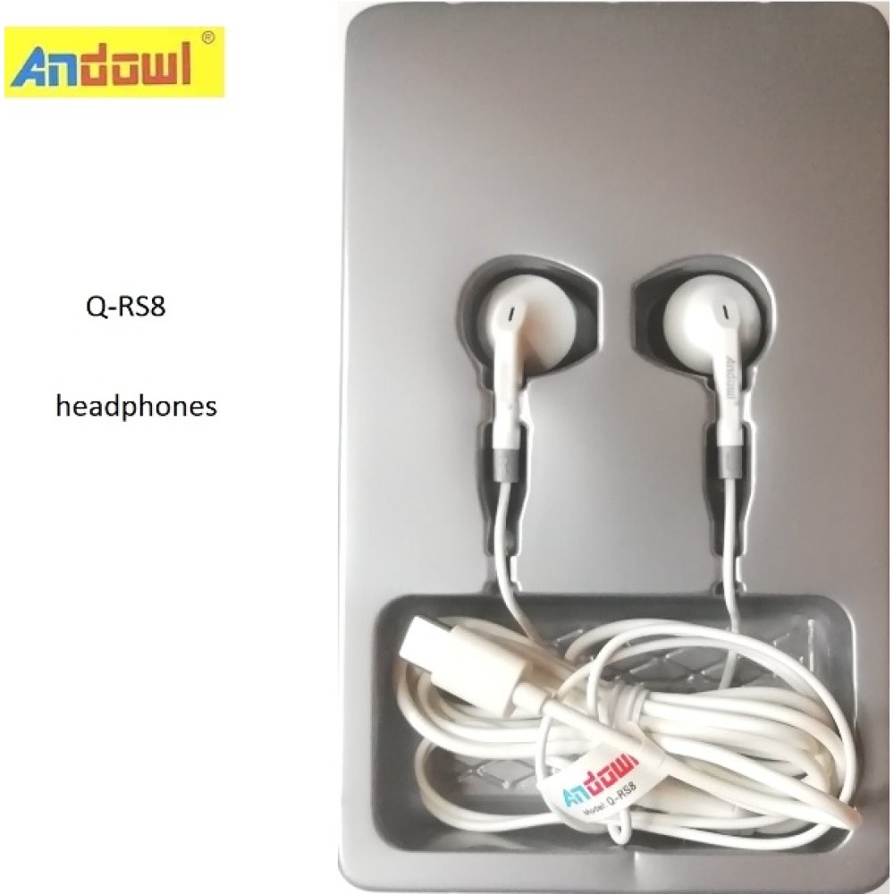 Στερεοφωνικά ακουστικά Type-C λευκά Q-RS8 ANDOWL