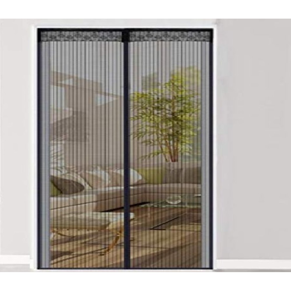Σίτα - κουρτίνα με μεγάλους μαγνήτες 140x240cm μαύρη OEM