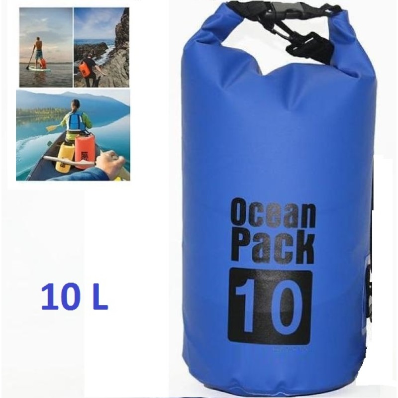 Αδιάβροχη τσάντα παραλίας Ocean Pack 10L μπλε 8128 OEM