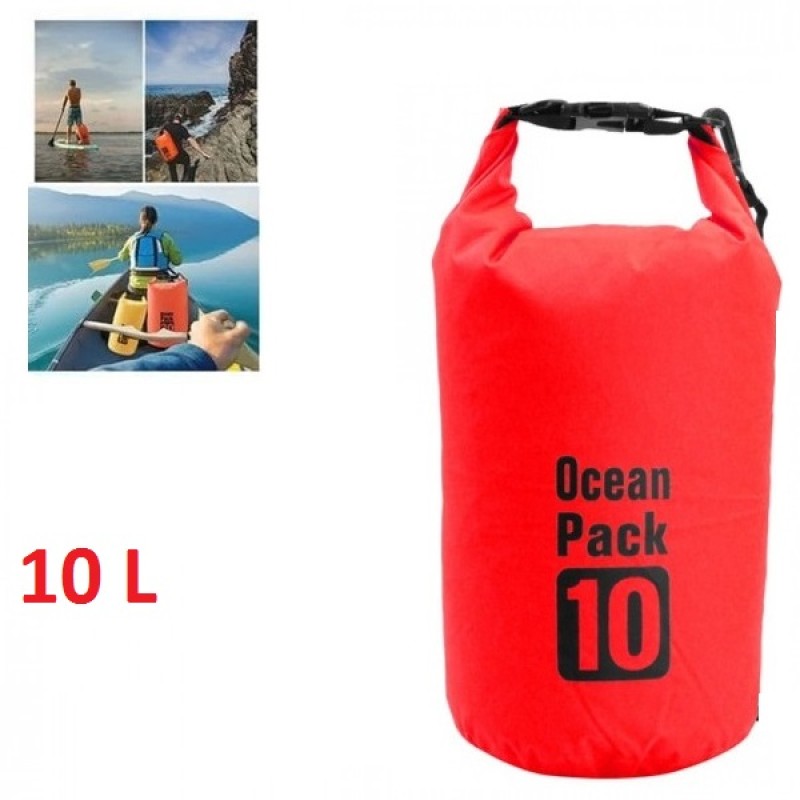 Αδιάβροχη τσάντα παραλίας Ocean Pack 10L κόκκινη 8128 OEM