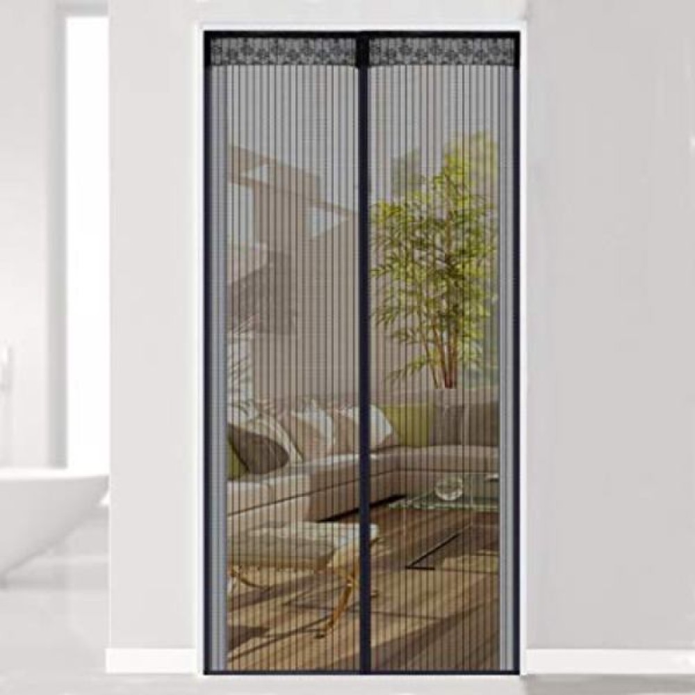 Σίτα - κουρτίνα με μεγάλους μαγνήτες 150x250cm μαύρη OEM