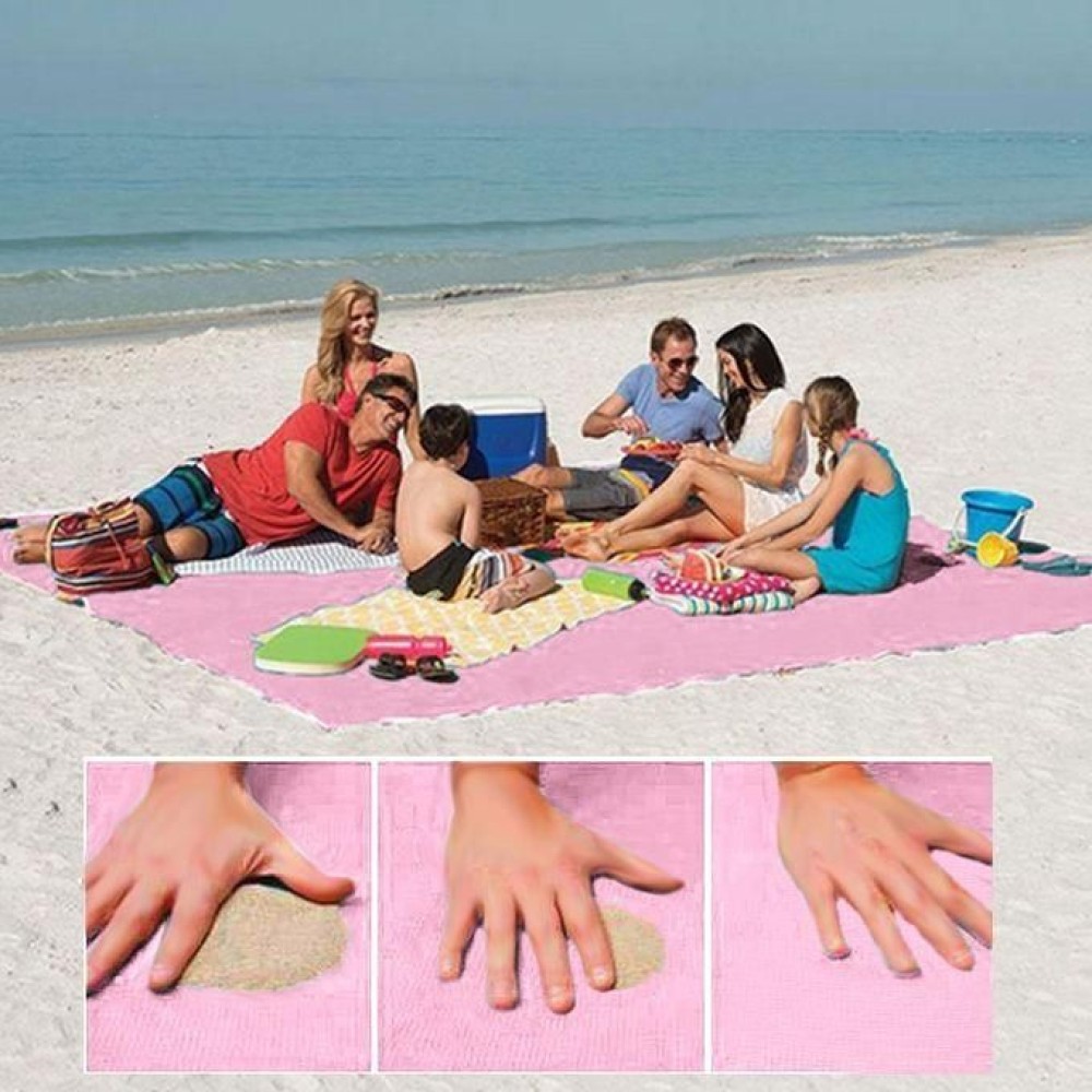 Ψάθα παραλίας που διώχνει την άμμο  150 x 200cm ροζ
